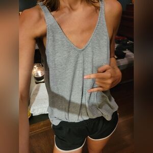 Gray V-Neck Free People Tank